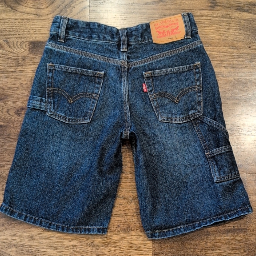 Boys Levi's dark wash jean shorts size 10